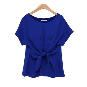 Bow - Knot Chiffon Woman Blouse